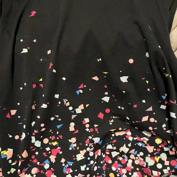 LuLaRoe Confetti Print Iris Tunic Size Medium EUC Unicorn Print! (Size Down 1-2) - Picture 2 of 6